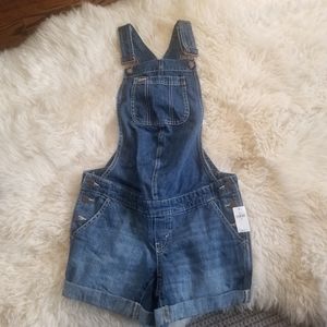 Maternity denim overalls